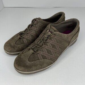 Keds Womens WH46926M Taupe Lined Suede Slip On Sneakers Size 9 Casual Shoes
